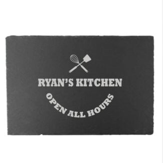 Gepersonaliseerde Leisteen Serveerplank - Keukeneditie