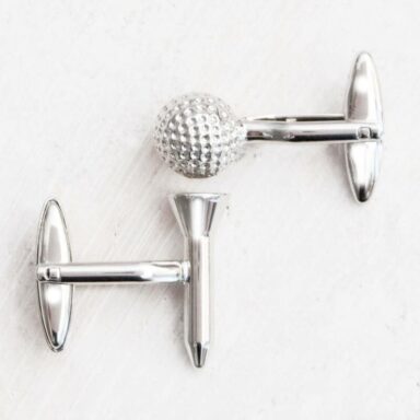 Golfspelers Manchetknopen - Bal & Tee Design