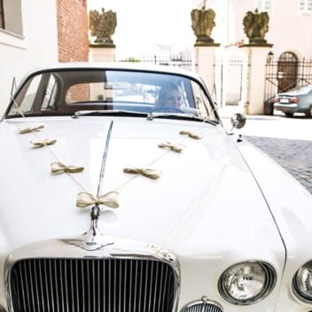 Autodecoratie bruiloft - Jute Strikken