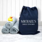 Gymtas Katoen Marine Gepersonaliseerd - Afbeelding 3