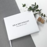 Wit Lederen Gastenboek Bruiloft | Gepersonaliseerd & Gegraveerd - Afbeelding 5