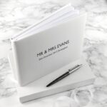 Wit Lederen Gastenboek Bruiloft | Gepersonaliseerd & Gegraveerd - Afbeelding 8