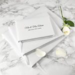 Wit Lederen Gastenboek Bruiloft | Gepersonaliseerd & Gegraveerd - Afbeelding 9