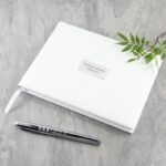 Gepersonaliseerd Wit Leren Herdenkingsboek - Dream Vachetta Italiaans Leer - Afbeelding 8