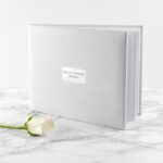 Gepersonaliseerd Wit Leren Herdenkingsboek - Dream Vachetta Italiaans Leer - Afbeelding 2