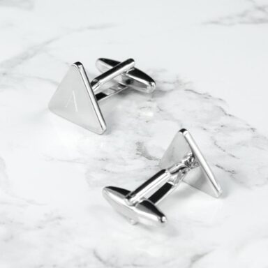 Manchetknopen Driehoekig Rhodium