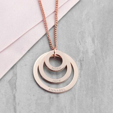 Familieketting met Namen Ring of Love