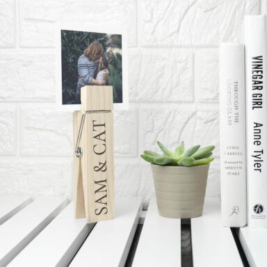 Houten Knijper Fotohouder Gepersonaliseerd