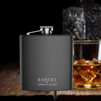 Zwarte Zakflacon voor Bruiloften