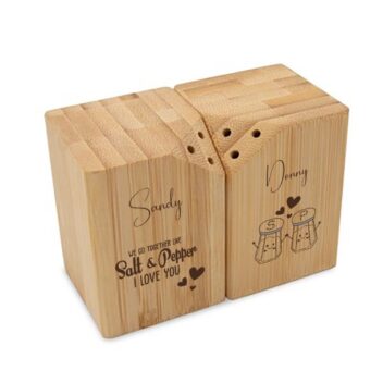 Bamboe Peper en zout stel - Together Forever