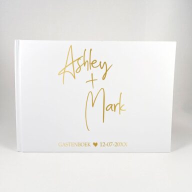 Ashley Gepersonaliseerd Gastenboek Goud