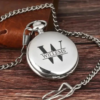 Zilver Zakhorloge met Monogram