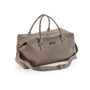 Luxe Weekender met Monogram (Taupe)