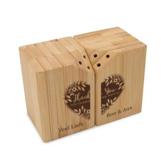Bamboe Peper en zout stel - Thank you