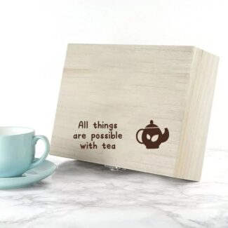 Houten Theedoos - 'All things are Possible'