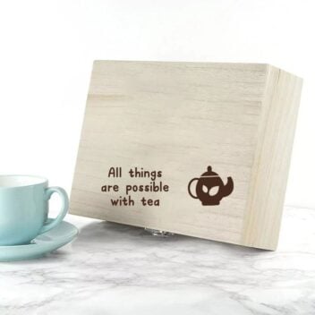 Houten Theedoos - 'All things are Possible'