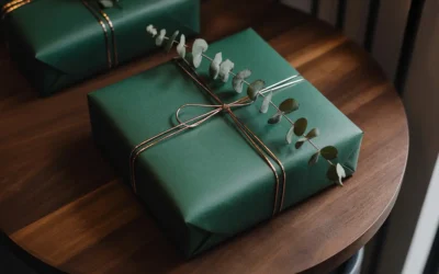 Een elegant en minimalistisch verpakt cadeau dat exclusiviteit uitstraalt voor een vrouw die alles al heeft