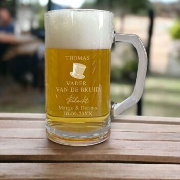 Gepersonaliseerd Bierglas - Vader van de Bruid