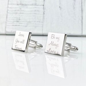 Vierkante Gepersonaliseerde Manchetknopen