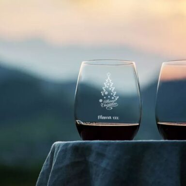 Merry Christmas Gepersonaliseerd Wijnglas