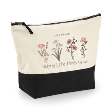 Gepersonaliseerde Canvas Toilettas met Helping Little Minds Grow