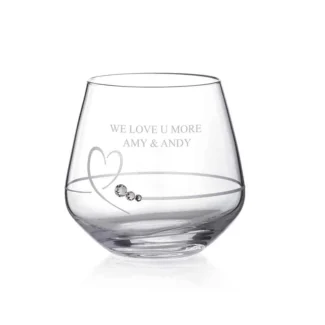 Gepersonaliseerde Theelichthouder met Swarovski | Custom Gravure
