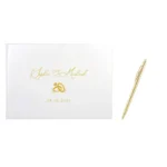 Gouden Pen voor Gastenboek | Zwart Inkt Metaal Bruiloft Accessoire