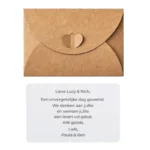 Liefs per Post Mini Wenskaartjes Blanco Design met Modern Font en Persoonlijke Boodschap