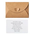 Liefs per Post Mini Wenskaartjes Blanco Design met Handgeschreven Font en Persoonlijke Boodschap