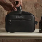 Luxe Toilettas Heren Gepersonaliseerd met Groom | Cadeau Bruidegom