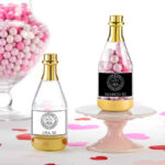 Snoepflesje bedankje verjaardag vintage aged to perfection transparant acryl gouden dop gepersonaliseerd