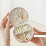 Chique Mini Sieradentasje Blush Pink - Fluweel Interieur