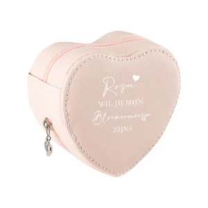 Gepersonaliseerd Sieradendoosje Bruiloft Pink voor Bloemenmeisje