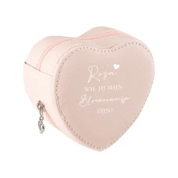 Gepersonaliseerd Sieradendoosje Bruiloft Pink voor Bloemenmeisje