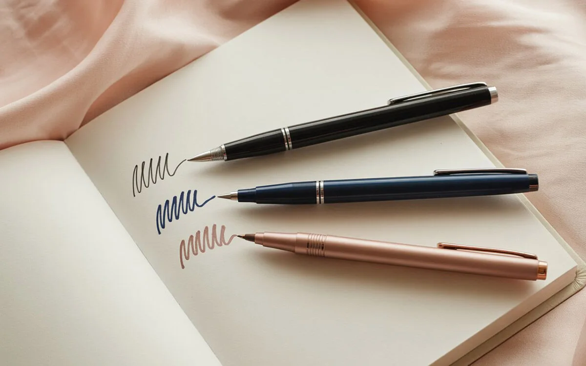 Collectie van verschillend pennen voor het gastenboek te tekenen