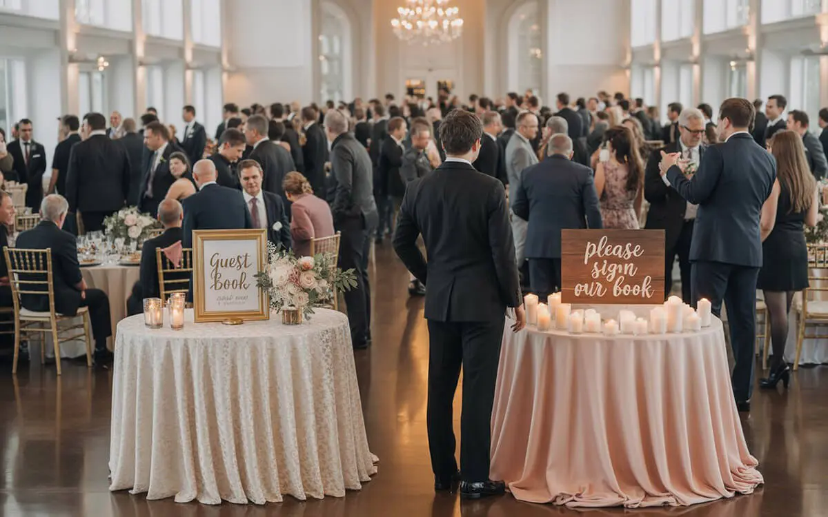 wachtrijen voorkomen grote bruiloft