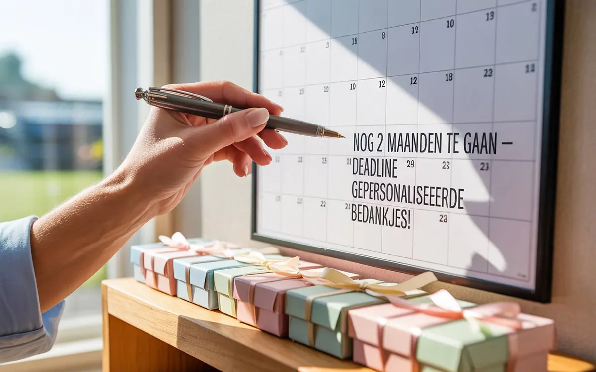 deadline bestellen gepersonaliseerde trouwbedankjes kalender