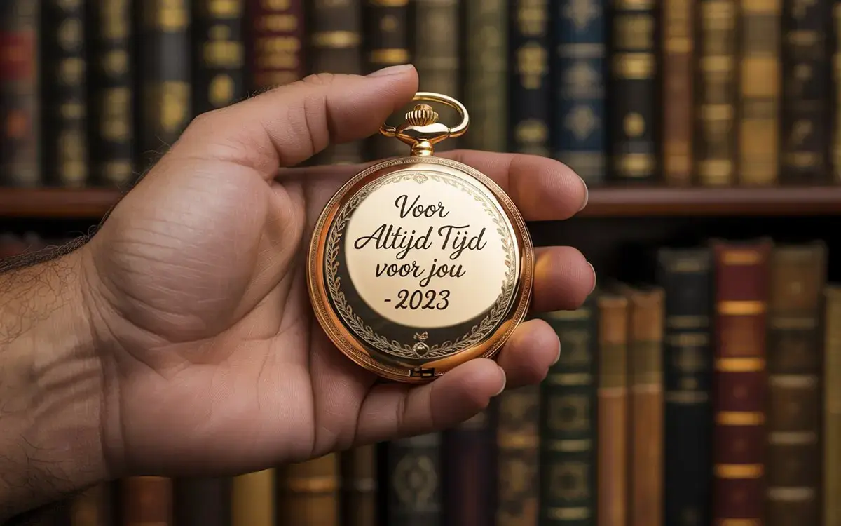 gegraveerd zakhorloge detail hand