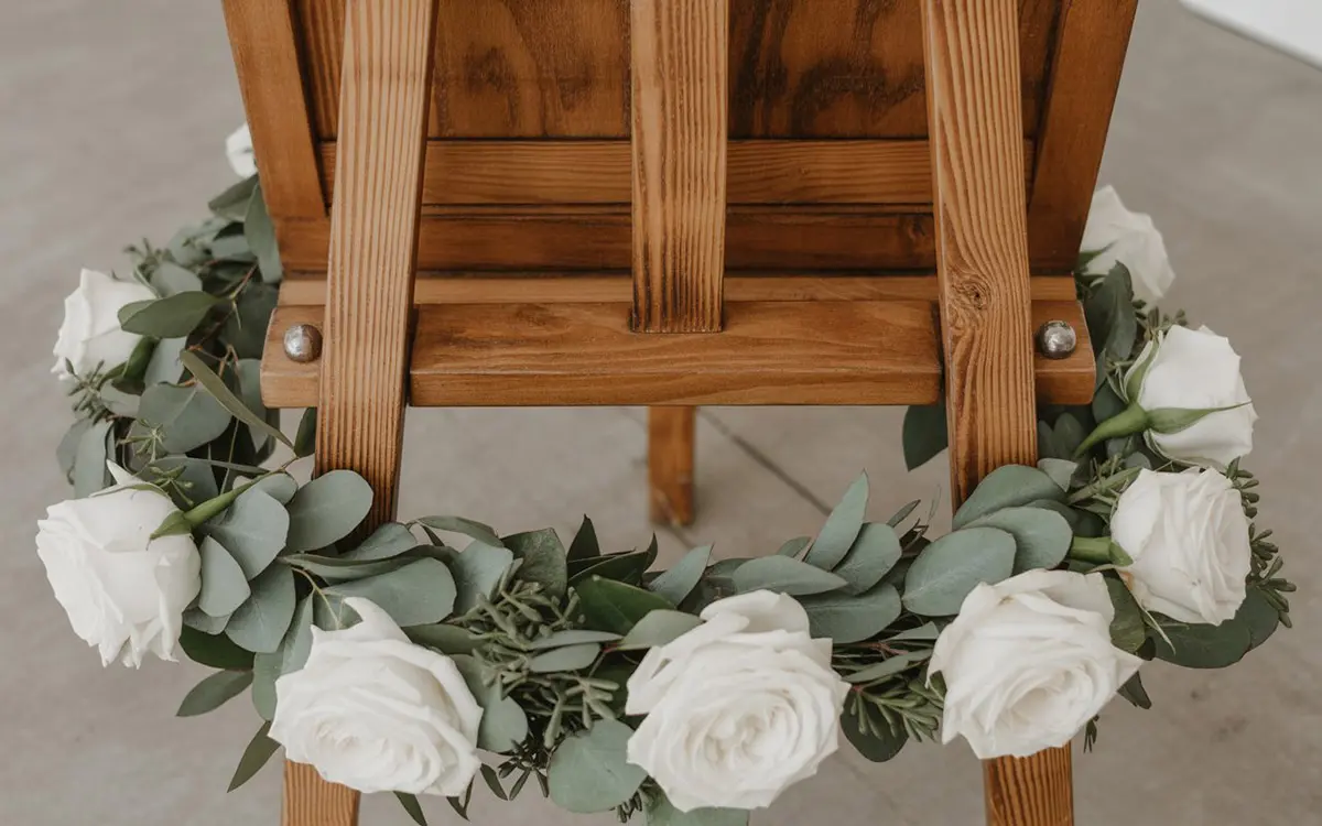 schildersezel decoratie bloemen stabiliteit
