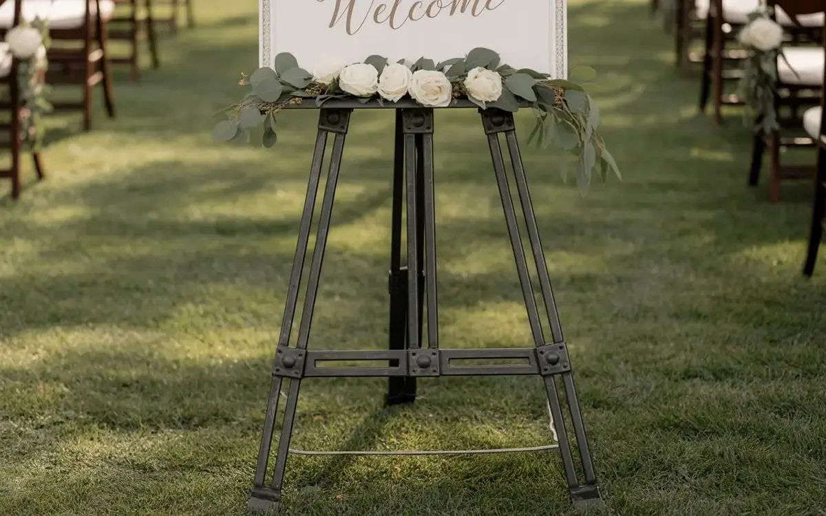 stevige schildersezel voor welkomstbord