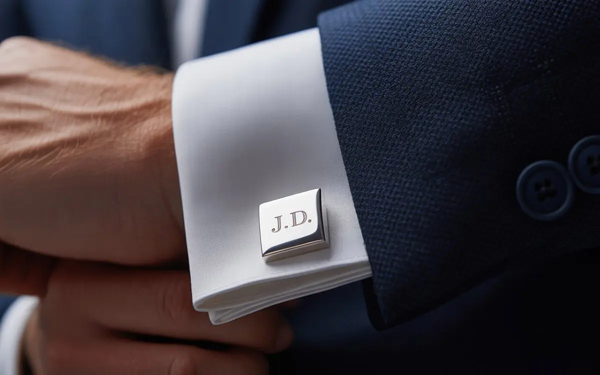 zilveren manchetknopen initialen shirt