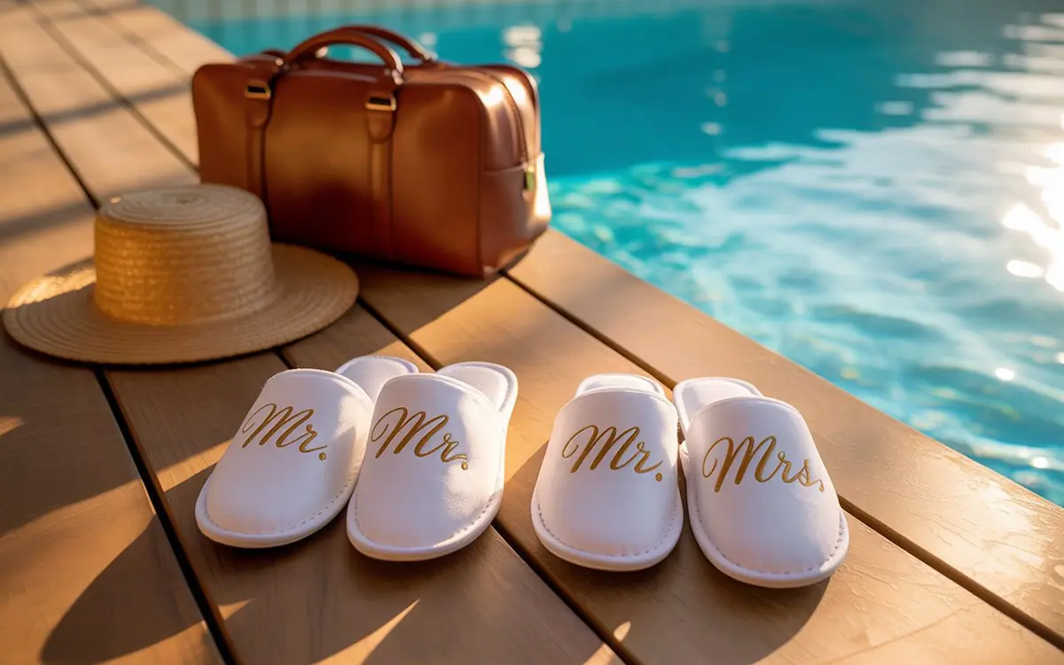 Gepersonaliseerde slippers Mr en Mrs