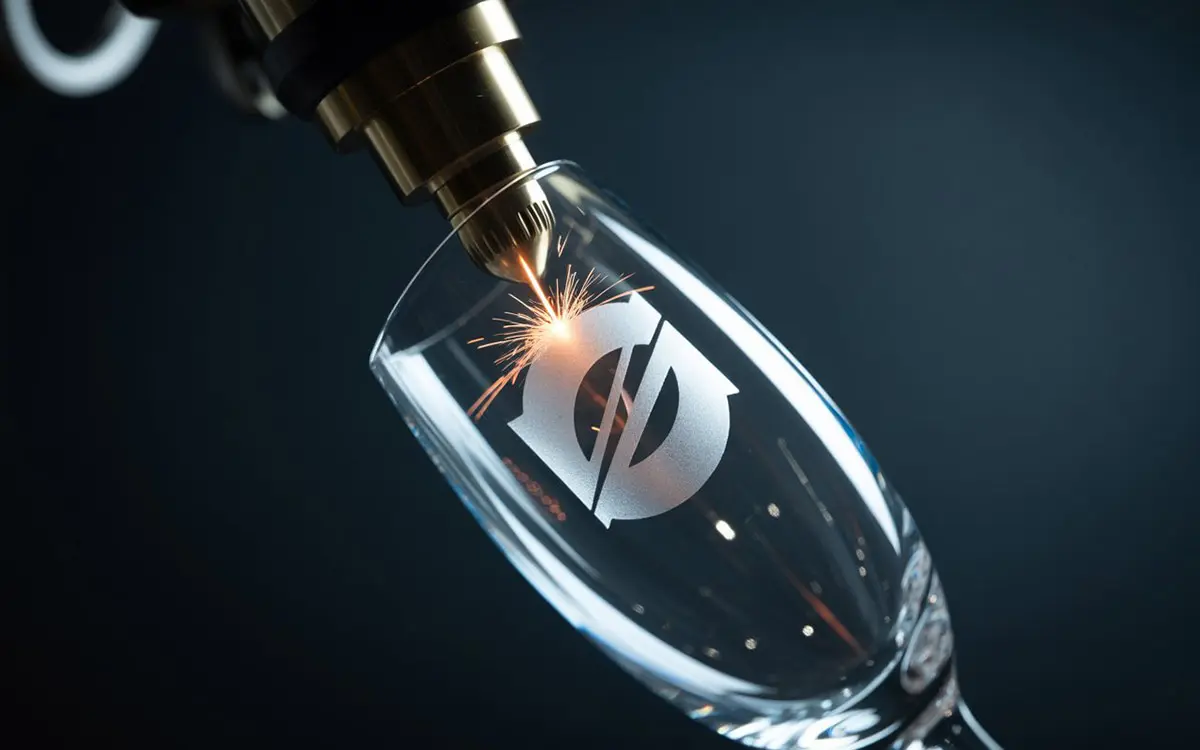 Logo graveren op glaswerk