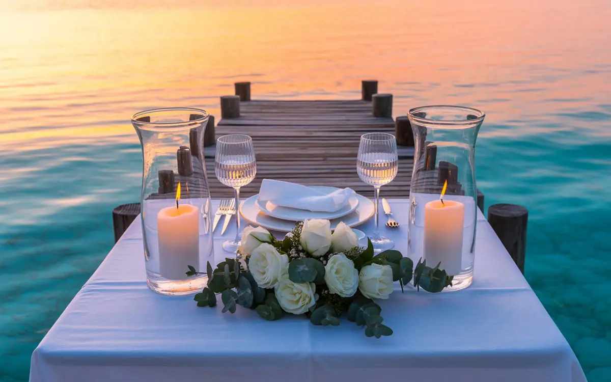 Romantisch diner als huwelijksreis cadeau