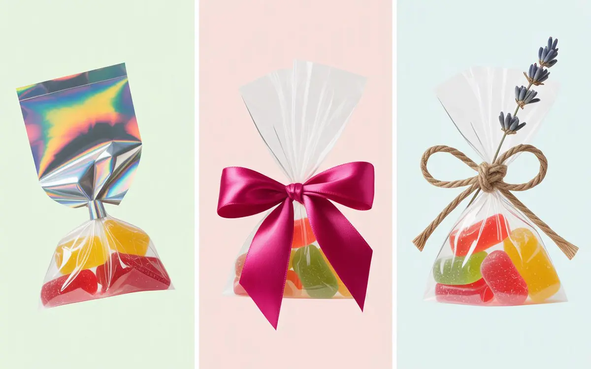 Verschillende manieren om snoepzakjes af te sluiten