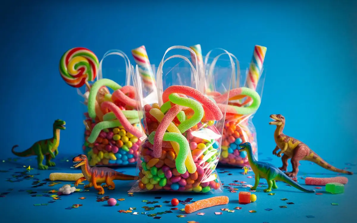 Vrolijke snoepzakjes voor een kinderfeestje