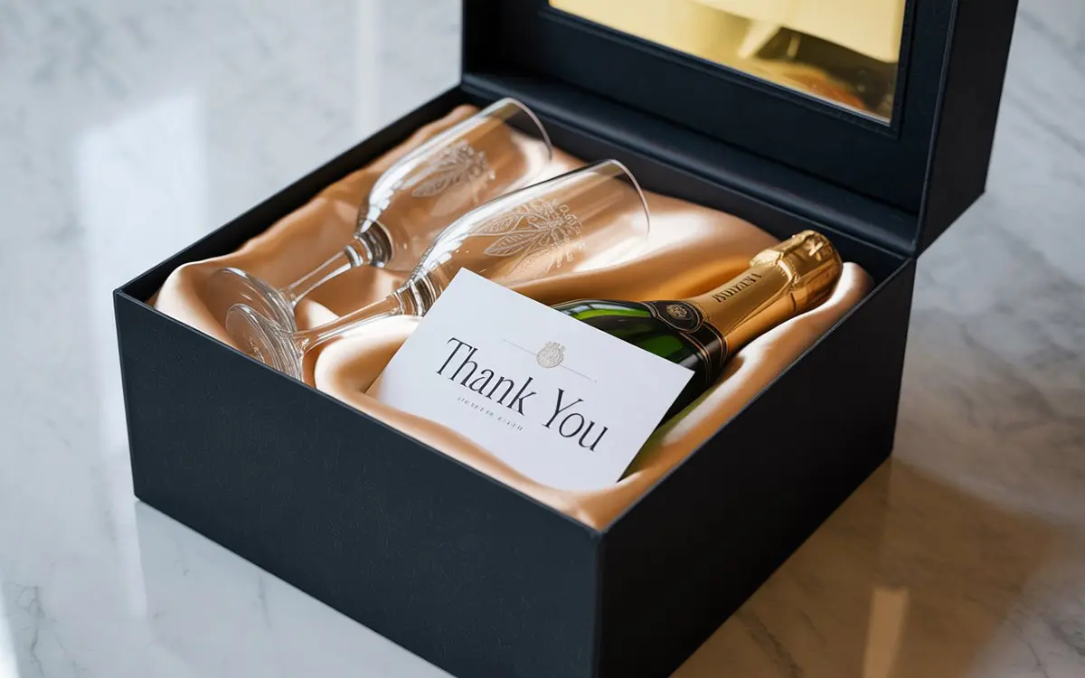 Zakelijk relatiegeschenk champagne set