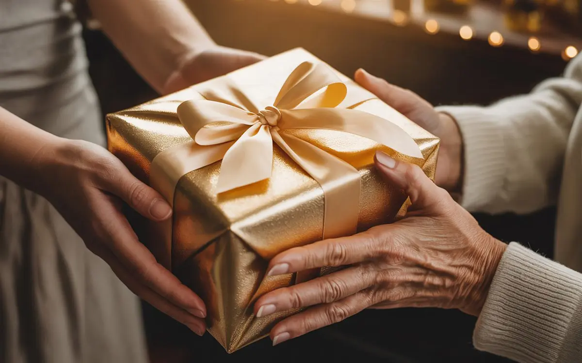 cadeau overhandigen na speech