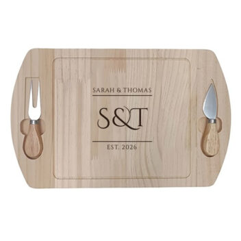 Moderne XXL serveerplank met strakke 'Pure Minimal' gravure voor een minimalistische look.